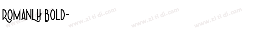 RomanLH Bold字体转换